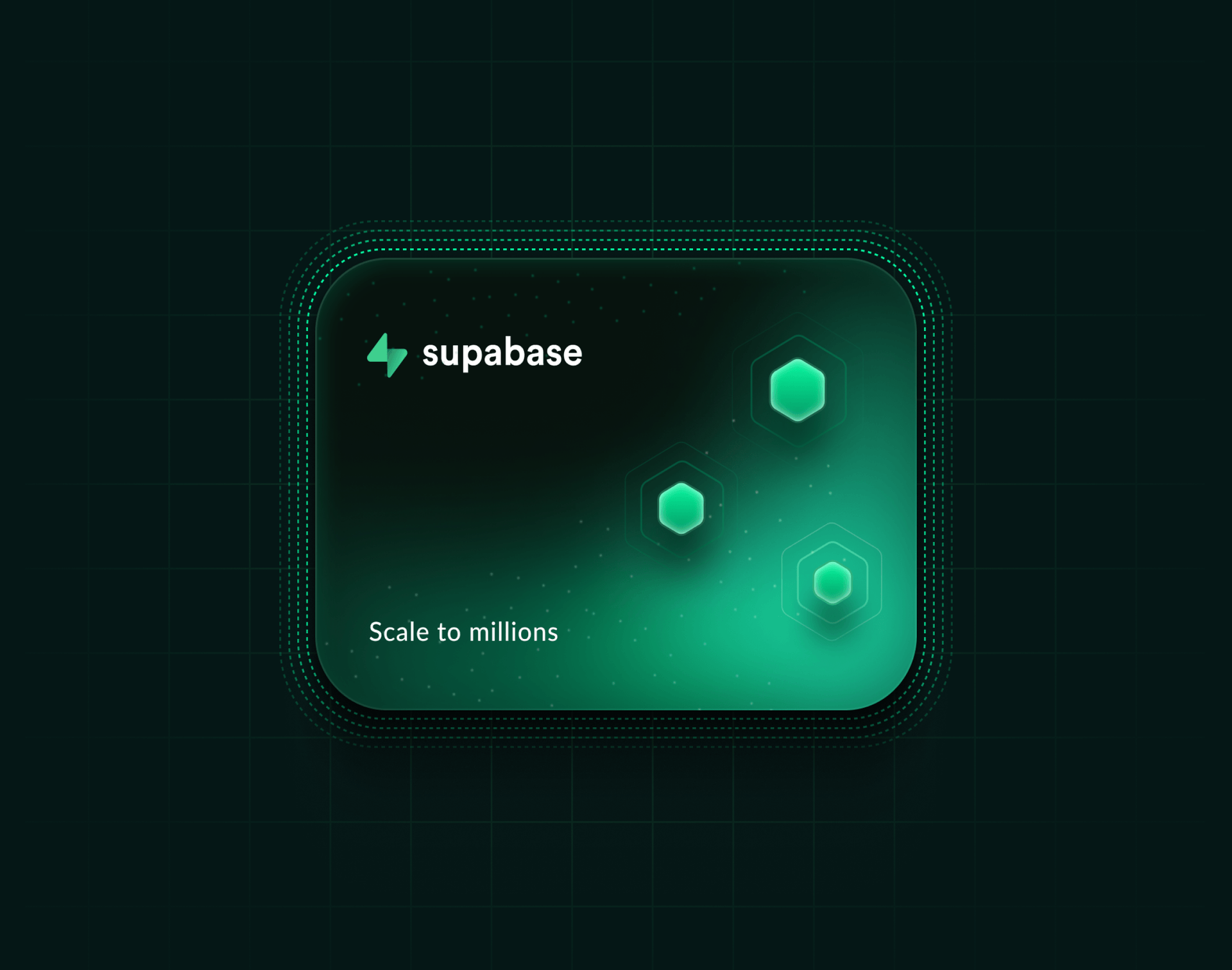 Supabase identity component card with modern UI design